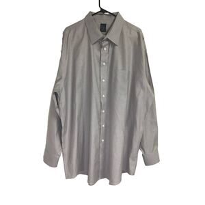 Joseph & Feiss Gray Men's Long-Sleeve Button-up‎ Shirt Size 19 36/37 Tall